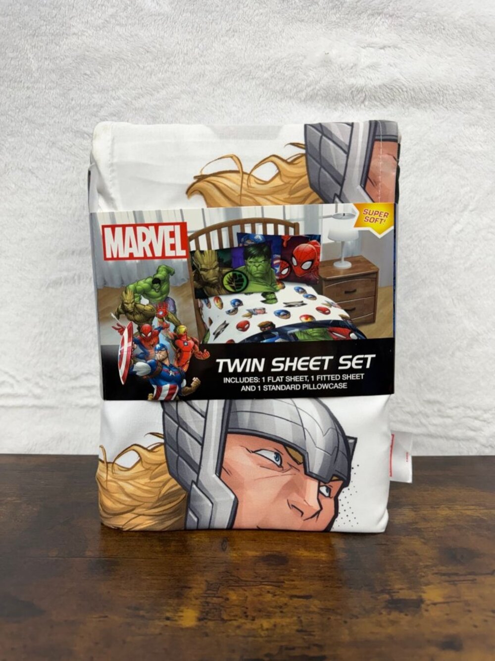 Marvel Avengers Twin Sheet Set Flat Sheet Fitted Sheet & Standard Pillowcase